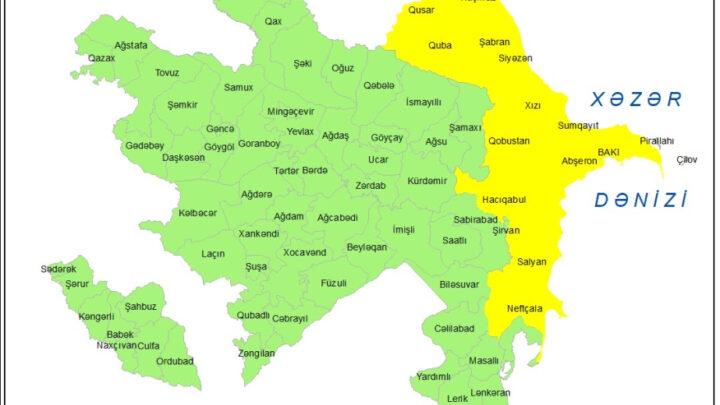 Küləkli hava şəraiti ilə bağlı sarı xəbərdarlıq verilib